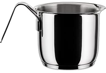 A di Alessi AJM302 Pots&Pans Bollilatte, in Acciaio Inossidabile 18/10 Lucido