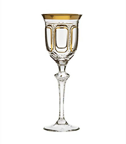 ARNSTADT KRISTALL Likörglas Kristallglas Antike (16 cm) - Kristallglas mundgeblasen · handgeschliffen · Handmade in Germany · inkl. 24 Karat Goldrand