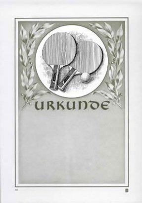Albert Hoffmann Urkundenverlag Tischtennis / 100/1068 / / Edelkarton (300 g/m²) 10 Stk