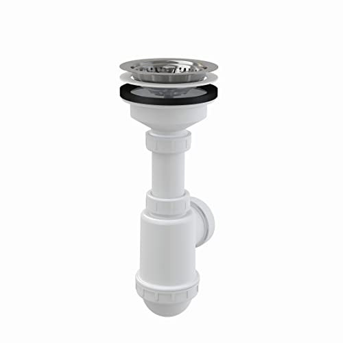 Spültisch Siphon Rostfreies Gitter DN 115 Universal Anschluss DN40/50 Ablaufgarnitur Ablauf Spülbecken Spüle