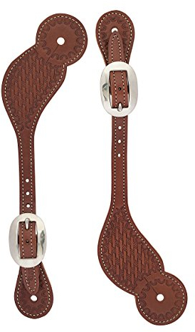 Weaver Leather Basketweave Sporenriemen aus Leder, Braun