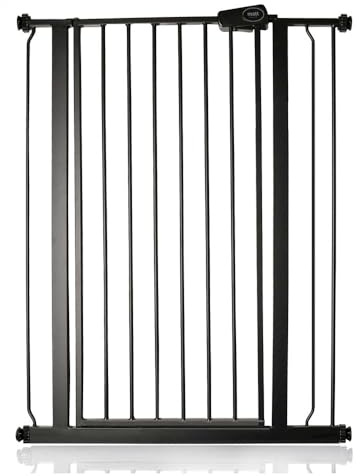 Bettacare Child and Pet Gate, 81.4cm - 89cm, Matt Black, Extra Tall Gate 104cm in Height, Pressure Fit Stair Gate, Baby Gate and Suitable for Dog Gate or Pet Barrier, Easy Installation