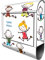 banjado® Design Briefkasten personalisiert Happy Kids 38,5x46,5x13cm & 2 Schlüssel - Briefkasten Stahl Silber Zeitungsfach pulverbeschichtet - Postkasten A4 Einwurf inkl. Montagematerial