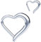NewkeepsR Stahl 1.2mm Herzklappbarer Clikcer Daith Helix Rook Piercing Ring aus Chirurgenstahl