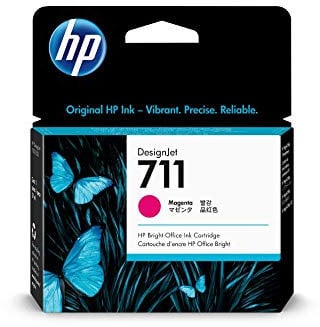 HP 711 Magenta 29 ml Original Druckerpatrone (CZ131A) mit originaler HP Tinte, für DesignJet T120, T125, T130, T520, T525, T530 Großformatdrucker sowie den HP 711 DesignJet Druckkopf