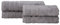 Müskaan® 4er Bambus Handtuch Set Kiesel, 50% Baumwolle & 50% Bambus, 450g/m² – 2X Duschtuch 70x140cm & 2X Handtuch 50x100cm – Öko-Tex, Handtücher Set Baumwolle, Handtuchset Grau, 60°C waschbar