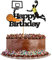 Blumomon 1Pc Basketball Happy Birthday Cake Topper Glitter Basketball Sports Theme Birthday Cake Pick for Basketball Theme Men Boys Birthday Party Cake Decorations Supplies
