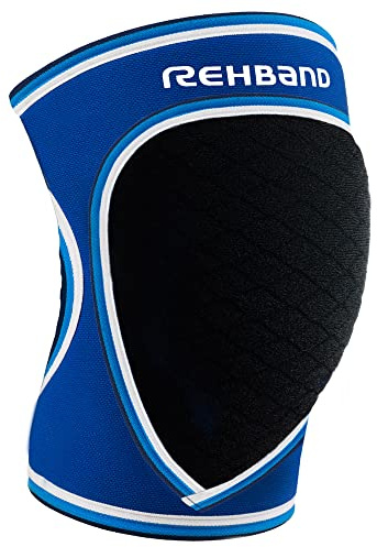 Rehband Knieschützer für Volleyball, Handball & Hallensport, Neopren Knieschoner komfortabel & enganliegend, Sport-Knieprotektor für Damen & Herren, Farbe:Blau, Größe:XS