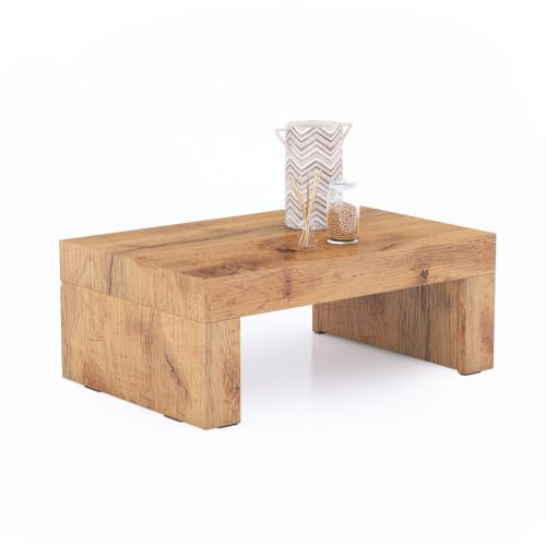 MOBILI FIVER, Evolution Couchtisch 90x60, rustikale Eiche, Made In Italy