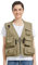 Ziker Damen Mesh Atmungsaktiv Durchbrochen Jouralist Fotograf Angeln Weste Weste Reisejacke Mantel mit Taschen (AS 1, Alpha, M, Regular, Regular, New Khaki)