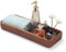 Rattan Badezimmer Eitelkeit Tabletts Toilettenbehälter Korb Aufbewahrung Lange Schmale Handtuch Aufbewahrungskorb für Lagerung, Dekorativ (Honigbraun 41.5 x 15.5 x 5cm)