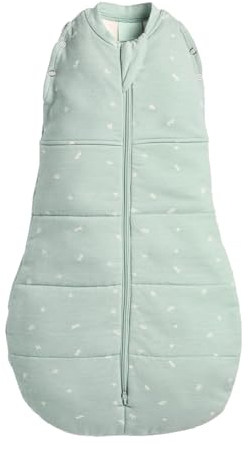 PouchTales Cocoon Swaddle Sleep Bag 2.5tog Gigoteuse d'emmaillotage pour Nouveaux-Nés| Sac de Couchage Bébé prévention du réflexe| Gigoteuse Bébé chaude hiver|Sauge 6-12 mois