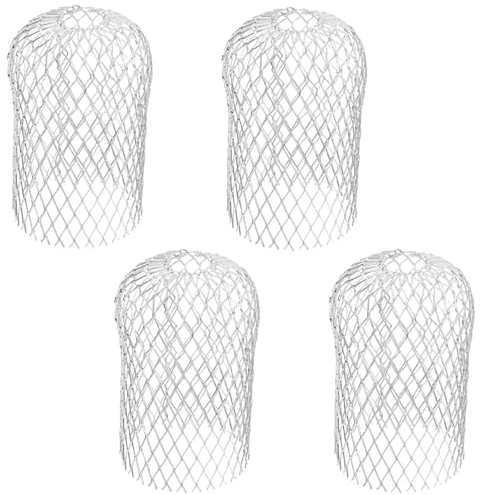 Aobuviou 4pcs Metal Downpipe Leaf Guard Gutter Mesh Easy Install Gutter Downpipe Unblocker to Keep Down Pipe Clear Drain Pipe Covers to Stop Leaves, Roll Leaf, Muck,Moss and Other Debris