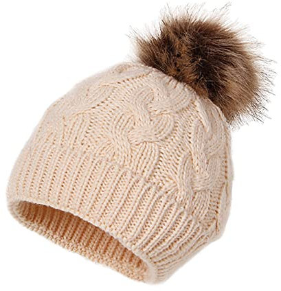 Kinder Wintermütze Babymütze Kinder Baby Beanie Mütze Winter Warm Warme Strickmütze Wintermütze Warme Winter Warme Kindermütze Strick Dicke Skimütze 3-15 Jahre