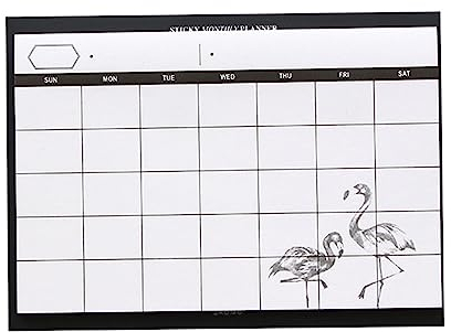 lxuebaix Monatlicher Planungsblock-Planer, undatierter Kalender, Schreibtischunterlagen, verbesserter Planungsblock mit Tafel, 30 Blatt Abreißseiten