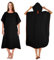 KUOGAS Badeponcho Damen& Herren,Poncho Handtuch, Mikrofaser-Surf Poncho, Badeponcho Handtuch, aus Mikrofaser auch als Umkleidehilfe Strand (Schwarz,L)