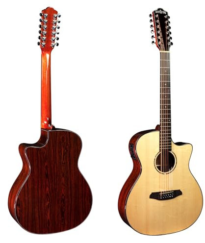 Rathbone Guitare acoustique n°3 12 cordes - Dos et côtés en épicéa - Électro acoustique