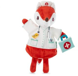 Lilliputiens - Handpuppe Alice Ärztin - Interaktives Spielzeug für Kinder mit Arztzubehör - Perfekt, um lustige Geschichten zu erzählen - Fördert die Fantasie - Ab 2 Jahren - 83518