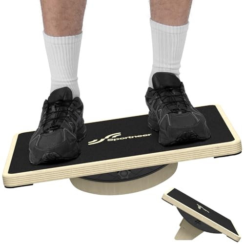 Sportneer Balance Board für Erwachsene - Verstellbares 2-in-1-Schrägbrett, Rocker Board, Balancing Board for Under Desk, Anti Slip Roller