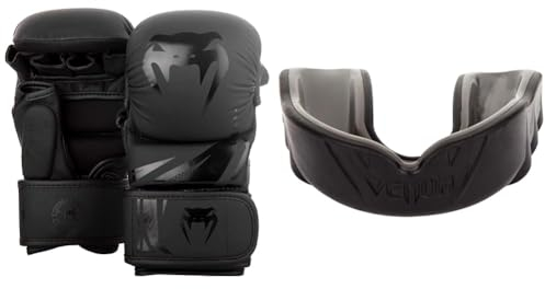 Venum Unisex Handschue Challenger 3.0 MMA Sparring Handschuhe, Schwarz/Schwarz, L-XL EU & Unisex Challengerzahnschutz Zahnschutz, Schwarz/Schwarz, Einheitsgröße EU