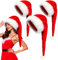 LaVenty Lang Weihnachtsmütze Rot Nikolausmütze Erwachsene Plüsch weihnachtsmann mütze Weihnachtsmann mütze für Herren Damen Santa Clause Mütze für Weihnachtsfeier