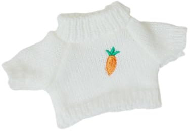 FLCPJGV 1-teiliges Puppenkleid, 20 cm -Gemüsewurzel bestickter Pullover, gestricktes Rollkragen-Outfit, niedliches Puppenzubehör zum Sammeln, leicht anzuziehen, ohne Puppe