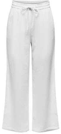 JDY Women's Jdytheis Life Wide Pant WVN Noos Trousers with Wide Leg and high Waistband and Side Pockets