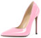 Soireelady Scarpe Moda Decollete Stiletto Sexy Donna Verniciato Tacco a Spillo Alto 12 CM Scarpe Eleganti Rosa EU43
