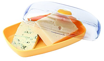 Joie Bote Guarda Queso Reversible, Amarillo y Transparente