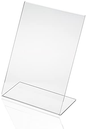 EH Design A4 Acryl Aufsteller 1 Stück – Kristallklarer Tischaufsteller – L-Ständer mit polierten Kanten – Für Gastronomie, Büro, Hochzeit & mehr – Made in DE