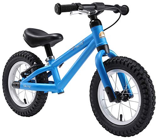 BIKESTAR Mountain Kinderlaufrad Lauflernrad Kinderrad für Jungen und Mädchen ab 3-4 Jahre | 12 Zoll Kinder Laufrad Mountainbike | Blau | Risikofrei Testen
