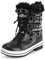Polar Donna Mid Imbottito Termica Durevole Suola Di Gomma Impermeabile Inverno Neve Pelliccia Ecologica Stivales - Nero Cardy - UK5/EU38 - YC0633