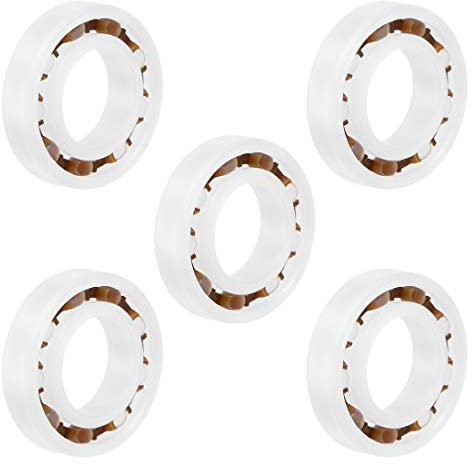 sourcing map 689 POM Plastic Bearings 9x17x4mm Glass Ball Nylon Cage Pack of 5