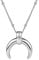 MENDOZZA Damen Hals-Kette Halb-Mond Silber Gold Roségold Edelstahl Sichel Collier 18 Karat Damen-Schmuck (Silber, 50)