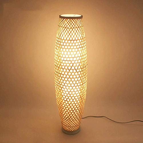 Lampadaire en Bambou en Rotin Et Osier Lumière Lampadaire Vase Ombre Rustique Japonaise Asiatique Nordique Tungstène Abajur Luminaria Lampadaires Lampe De Sol Lumière