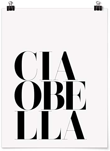 Bilderwelten Poster Kunstdruck Wanddeko Ciao Bella Selbstklebend seidenmatt 80 x 60cm