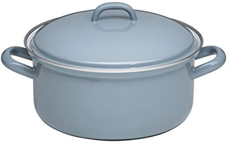 Generisch Riess, 0130-065, Kasserolle mit Deckel 20, Classic - Pure Grey, Durchmesser 20 cm, Inhalt 2,0 Liter, Höhe 13,6 cm, helles Grau, 1,297kg, 27,4 x 21,8 x 13,6cm