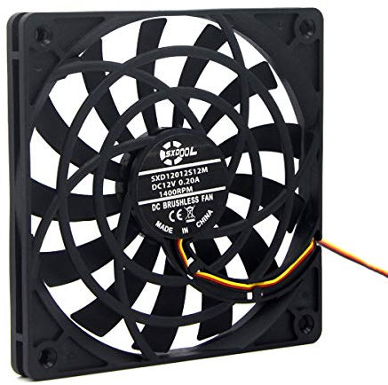 SXDOOL 120mm Slim Fan 120X12mm Thickness DC 12V with 3-Pin,for Computer Pc Case Quiet Silent Cooling