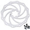 Bynccea 140 mm 160 mm 180 mm 203 mm Fahrrad-Scheibenbrems-Rotor mit 6 Schrauben für Rennrad, Mountainbike, BMX, MTB