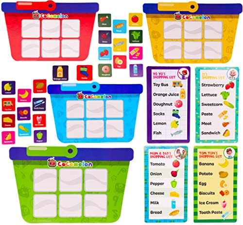 Toyland® Cocomelon Lets Go Shopping Bild Puzzle Spiel - 4 Puzzles - Kleinkindspiele - ab 18 Monaten