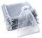 YFZYT Organzasäckchen 100 Stück, Organzabeutel Organza Beutel 17x23CM mit Satin-Kordelzug, Geschenk Säckli Schmuckbeutel für Weihnachtsfest Party und Hochzeit Groß Größe Verpackung(Grau)