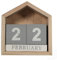 Vintage Form Kalender Schreibtisch Holzblock
