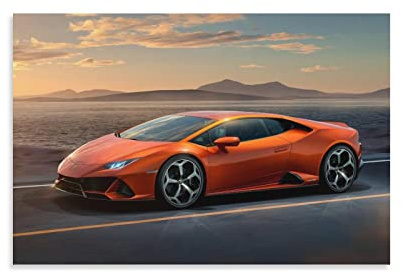 Supercar Poster Lamborghini Huracan Evo Poster Dekorative Malerei Leinwand Wandposter und Kunstbild Druck Moderne Familie Schlafzimmer Dekor Poster 30 x 45 cm