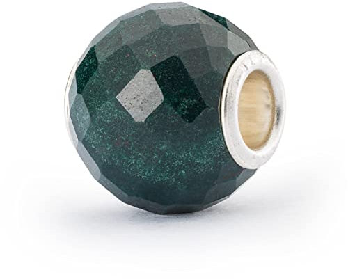 Trollbeads Runder Edelstein, facettiert (Grüner Chalzedon)