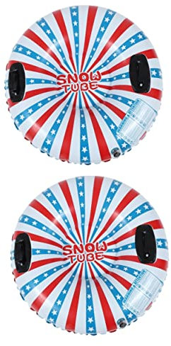 Toyvian 2 STK Ski Aufblasbarer Ring Aufblasbarer Schneeschlitten Aufblasbare Schlitten Snowtube Zum Rodeln Rodelbahn Im Freien Winterschlittenschläuche Spielzeug Kind Schwer Werkzeug PVC