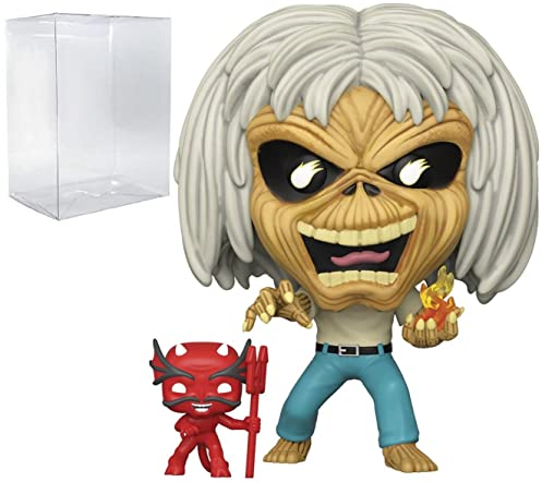POP Rocks: Iron [Maiden] - Number of The Beast (Skeleton Eddie) Funko Vinyl Figure (Bundled with Compatible Box Protector Case), Multicolored, 3.75 inches