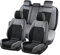 FLORICH Housses de siège de Voiture, Coussins de siège de Voiture en Similicuir Respirant, Ensemble Complet imperméable, Universel pour la Plupart des véhicules, berlines et VUS, Gris