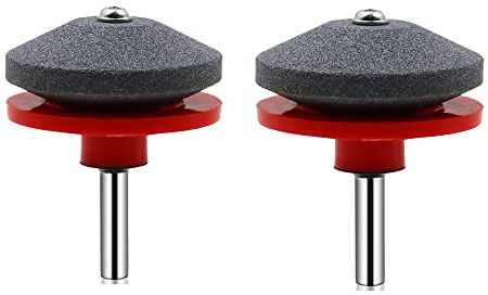 Afilador de cuchillas para cortacésped, 2 unidades, rueda de amoladora universal, herramienta equilibradora de cuchillas para taladro eléctrico, taladro de mano, rojo