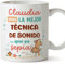 MUGFFINS Tazas Personalizadas para TÉCNICA DE SONIDO mujer - En Español - Mejor que yo Sepia - 11 oz / 330 ml - Regalo Personalizable original y divertido