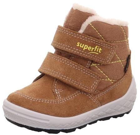 superfit Groovy, Stivali da neve Bambini e ragazzi, Marrone Giallo 3000 314, 25 EU